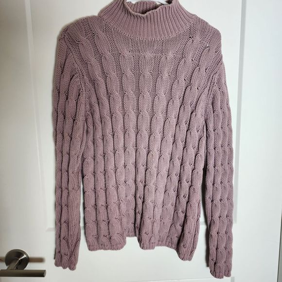 L.L. Bean Sweaters - LL bean cable knit long sleeves high neck cotton sweater
